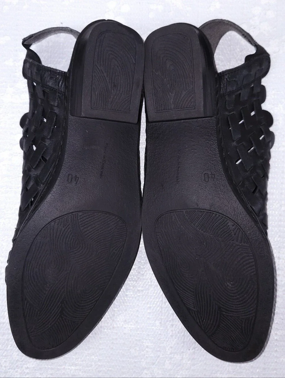 RIEKER Sina Woven Leather Slingback Sandals